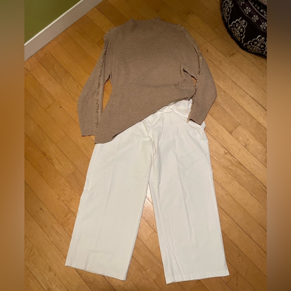 Gerry Weber Corduroy Off-White Wide Leg Pants